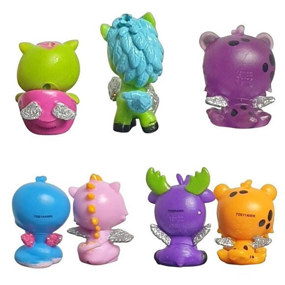 Hatchimals Set Of 7 Glitter Winged 1.5" Mini Figures Animal Mix Season 2 - Picture 5 of 6
